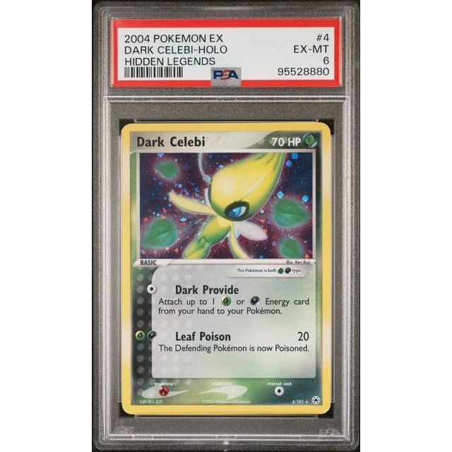Pokémon TCG: Dark Celebi Holo #4 PSA 6 - Hidden Legends