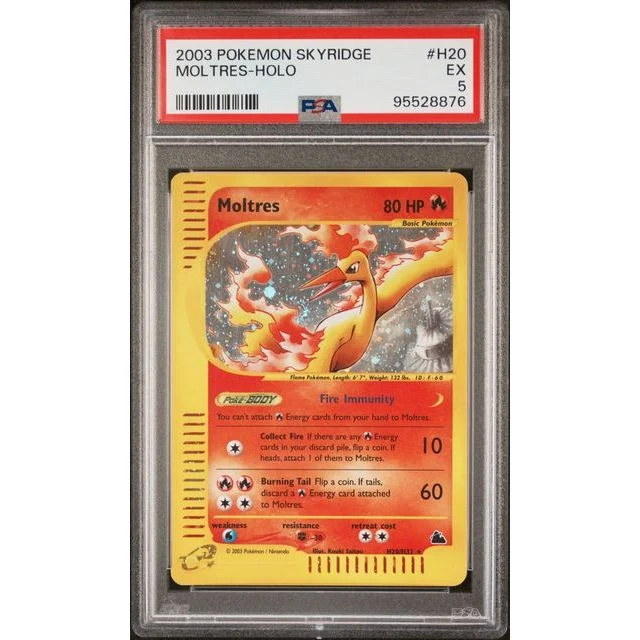 Pokémon TCG: Moltres Holo #H20 PSA 5 - Skyridge
