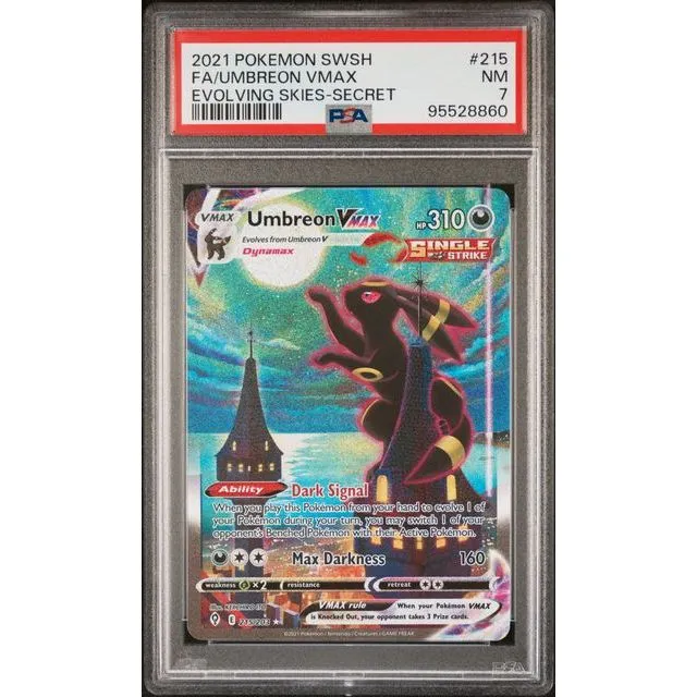 Pokémon TCG: Umbreon Vmax #215 PSA 7 - Evolving Skies