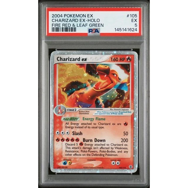 Pokémon TCG: Charizard Ex Holo #105 PSA 5 - FireRed & LeafGreen