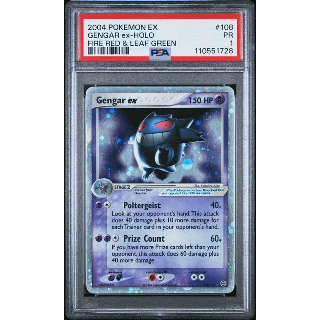 Pokémon TCG: Gengar Ex Holo #108 PSA 1 - FireRed & LeafGreen