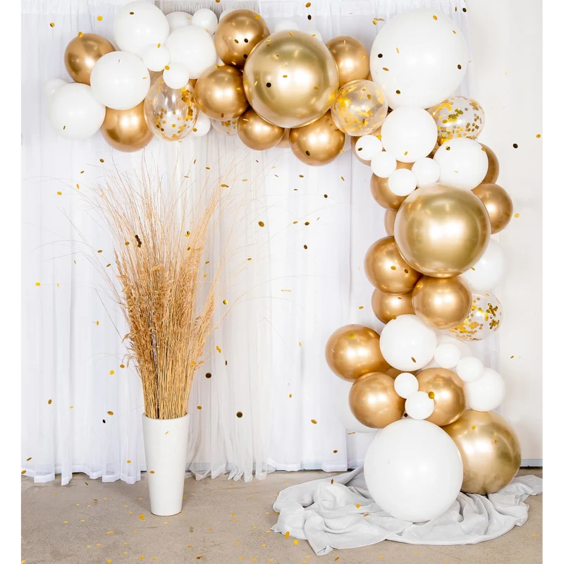 Ballongbåge, guld/krom