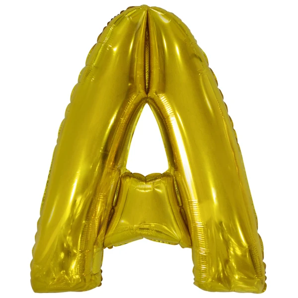 Folieballong, bokstav guld A 86 cm