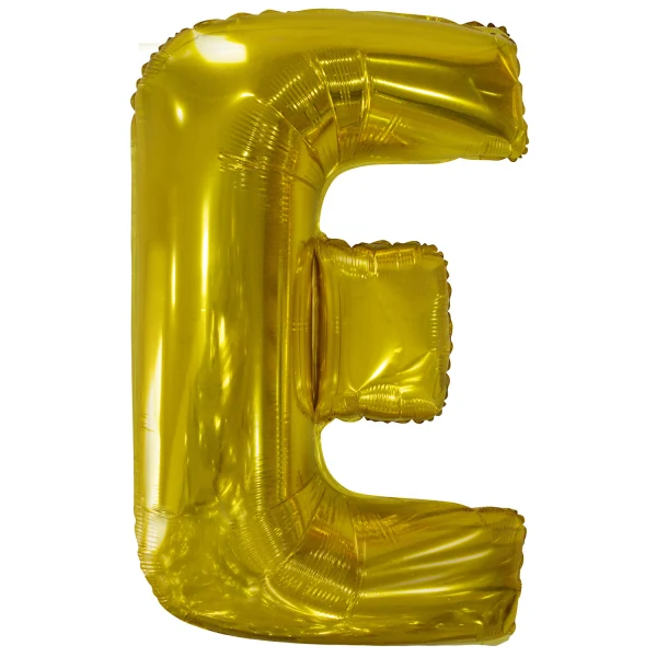 Folieballong, bokstav guld E 86 cm