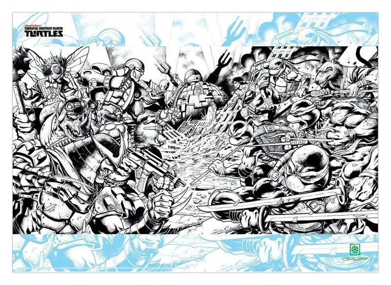 Teenage Mutant Ninja Turtles konsttryck Comic Limited Edition 42 x 30 cm