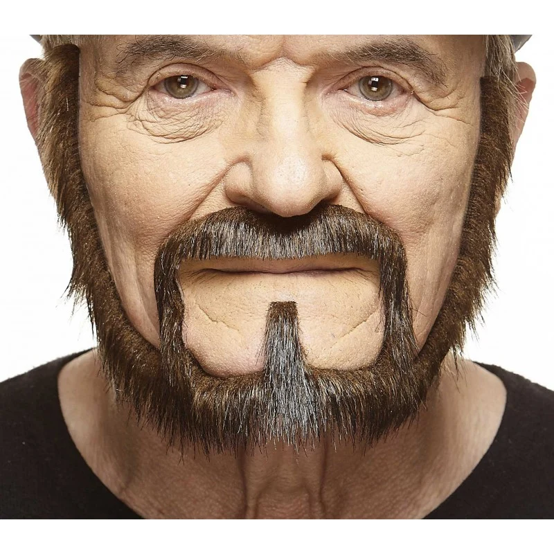 Mustasch med skägg, captain brun/grå