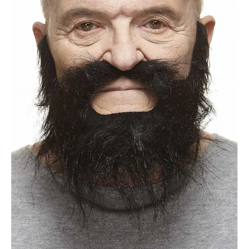 Mustasch med skägg, piomeer svart