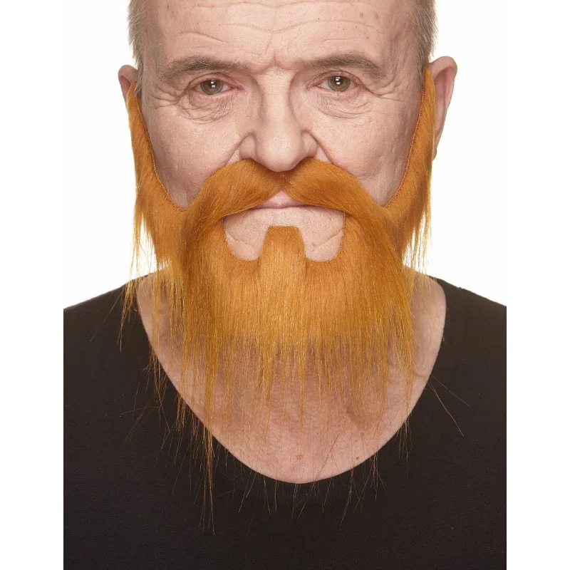 Mustasch med skägg, western röd