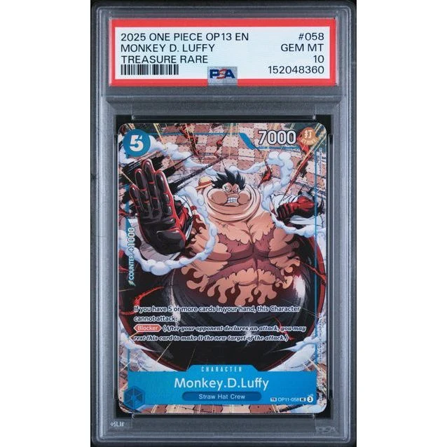 One Piece TCG: Monkey D. Luffy #058 PSA 10