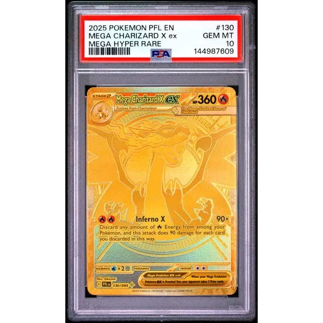Pokémon TCG: Mega Charizard X Ex #130 PSA 10 - Phantasmal Flames