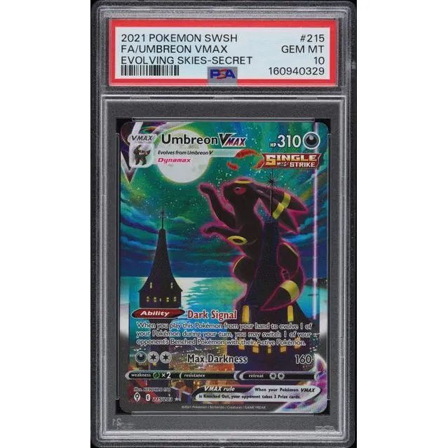 Pokémon TCG: Umbreon Vmax #215 PSA 10 - Evolving Skies