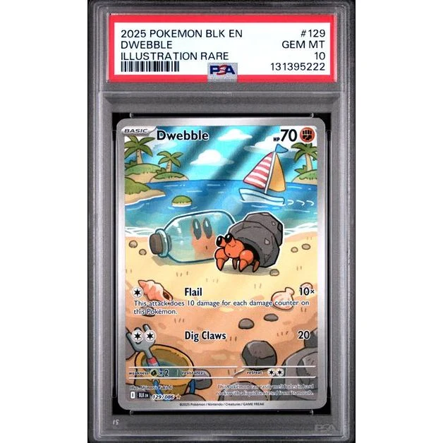 Pokémon TCG: Dwebble #129 PSA 10 - Black Bolt