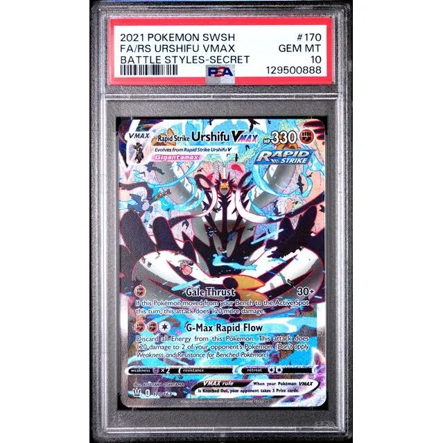 Pokémon TCG: Rapid Strike Urshifu Vmax #170 PSA 10 - Battle Styles