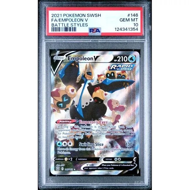 Pokémon TCG: Empoleon V #146 PSA 10 - Battle Styles