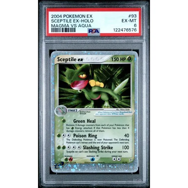 Pokémon TCG: Sceptile Ex Holo #93 PSA 6 - Team Magma vs Team Aqua
