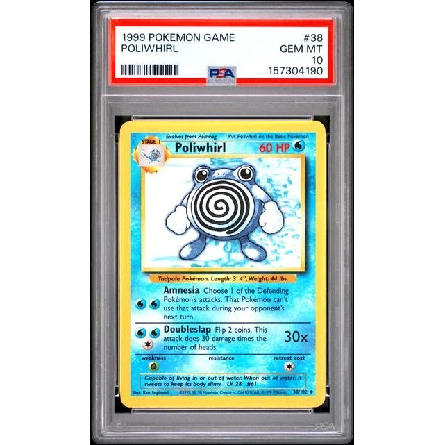 Pokémon TCG: Poliwhirl #38 PSA 10 - Base