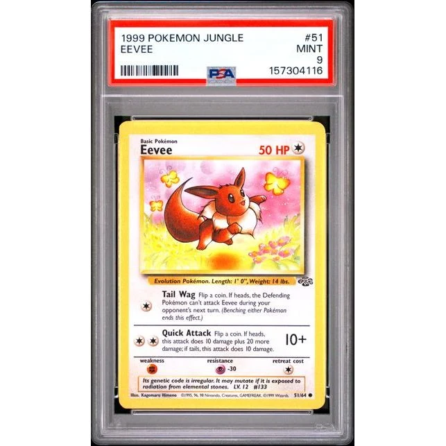 Pokémon TCG: Eevee #51 PSA 9 - Jungle