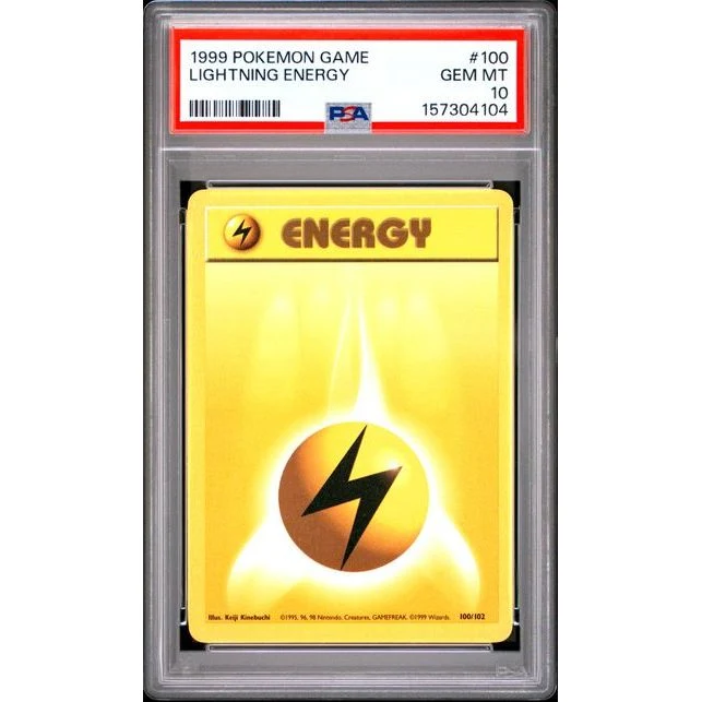 Pokémon TCG: Lightning Energy #100 PSA 10 - Base