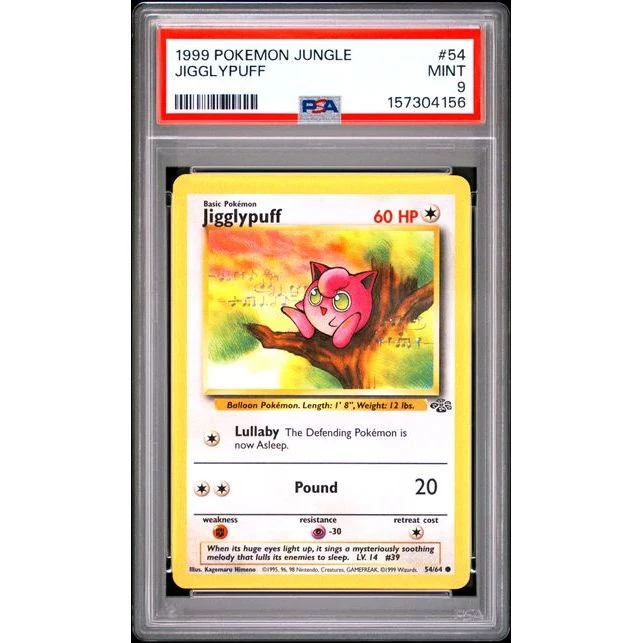 Pokémon TCG: Jigglypuff #54 PSA 9 - Jungle