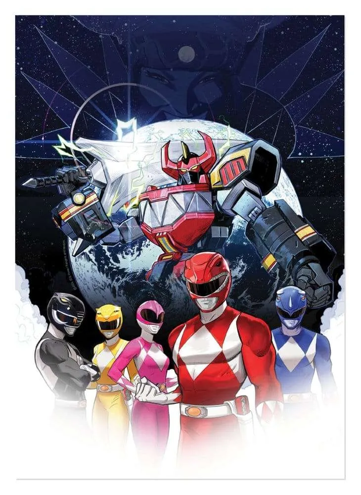 Power Rangers konsttryck Limited Edition 42 x 30 cm