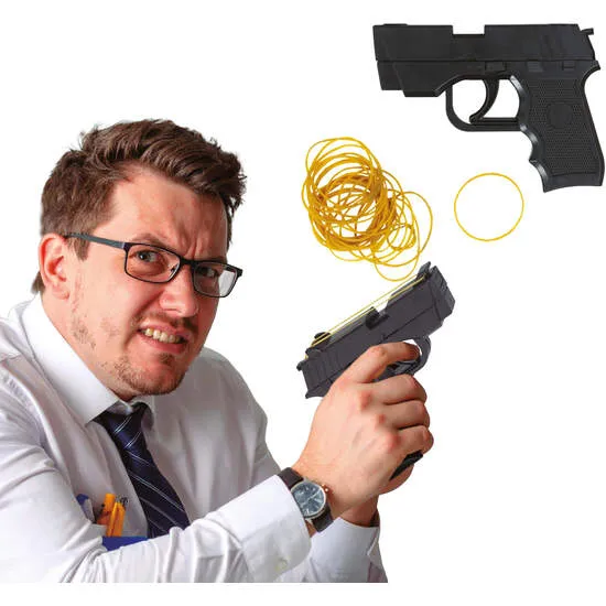 Pistol med gummisnoddar, 17 cm