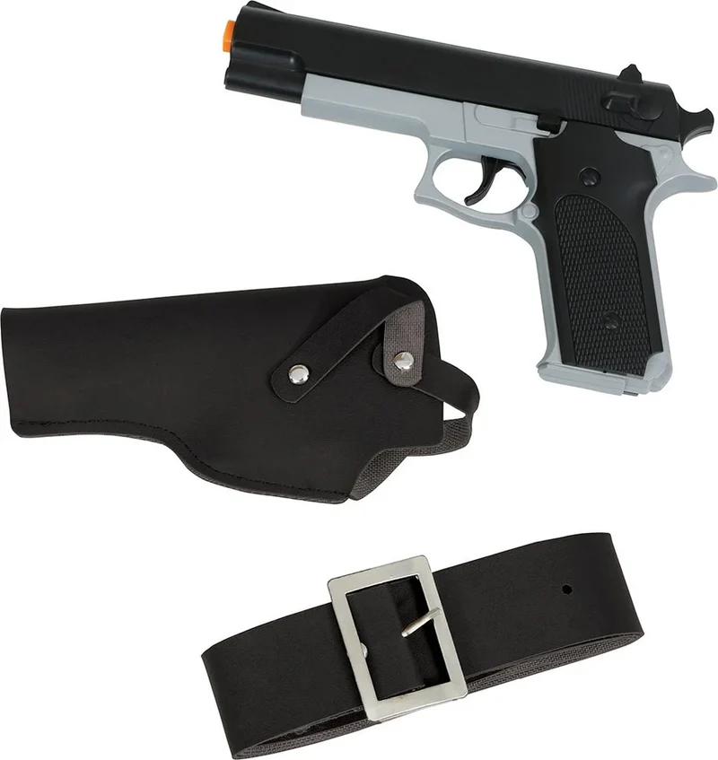 Pistol med hölster, 22 cm