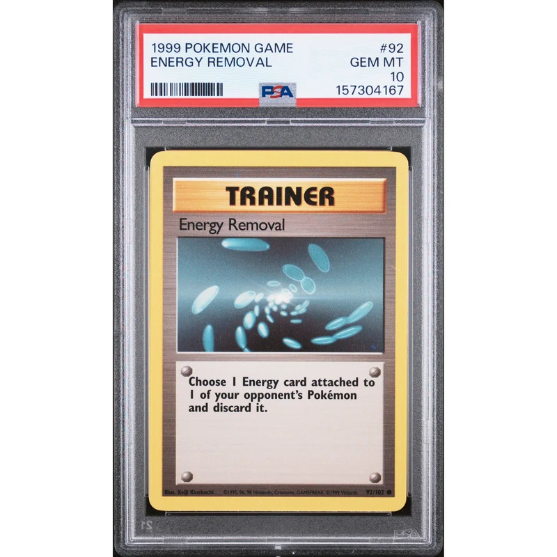 Pokémon TCG: Energy Removal #92 PSA 10 - Base