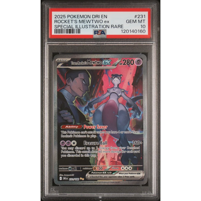 Pokémon TCG: Rocket's Mewtwo Ex #231 PSA 10 - Destined Rivals