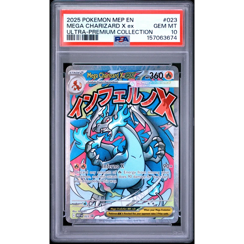 Pokémon TCG: Mega Charizard X Ex #023 PSA 10 - Mega Evolution Promo