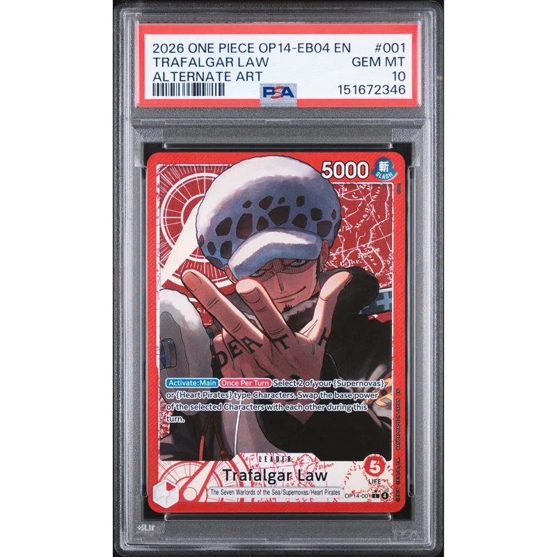 One Piece TCG: Trafalgar Law #001 PSA 10