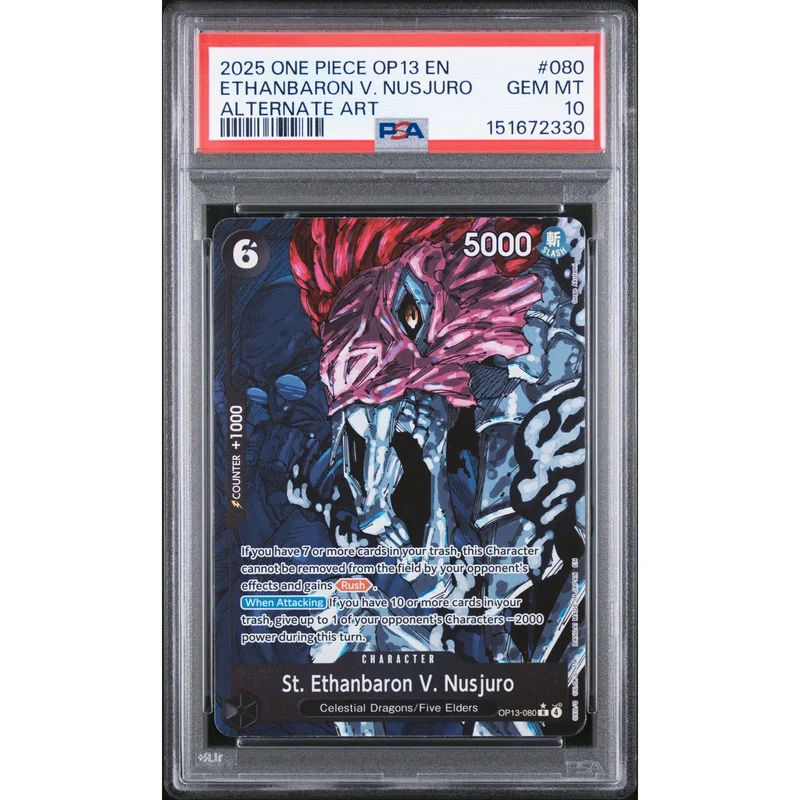One Piece TCG: Ethanbaron V. Nusjuro #080 PSA 10