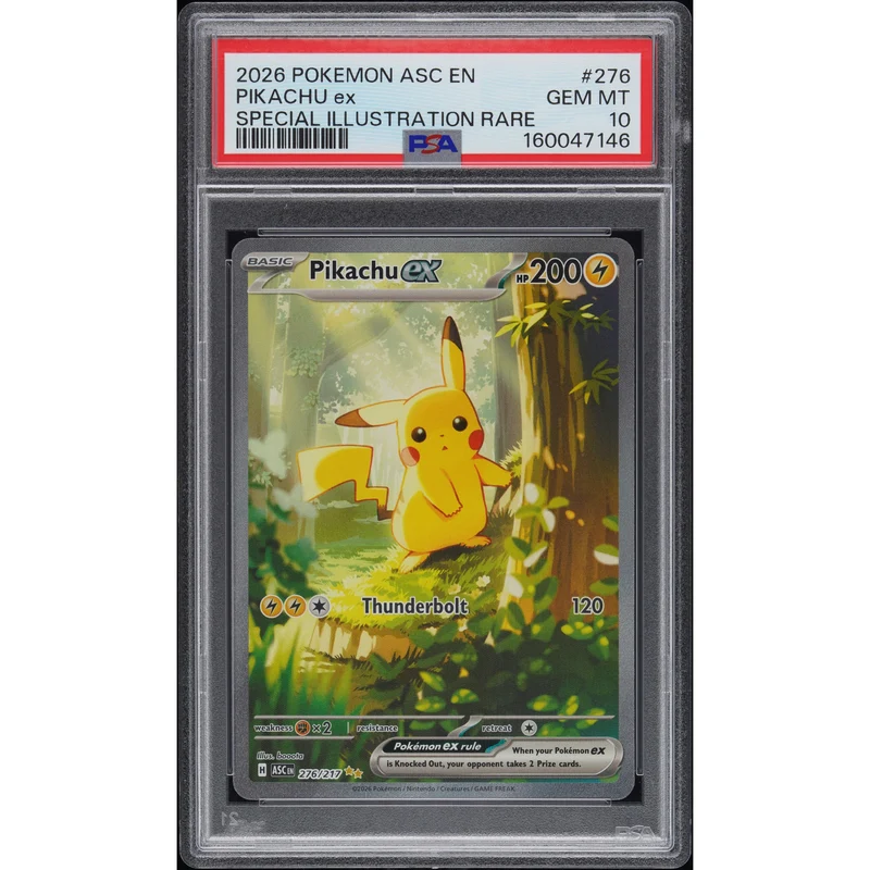 Pokémon TCG: Pikachu Ex #276 PSA 10 - Ascended Heroes