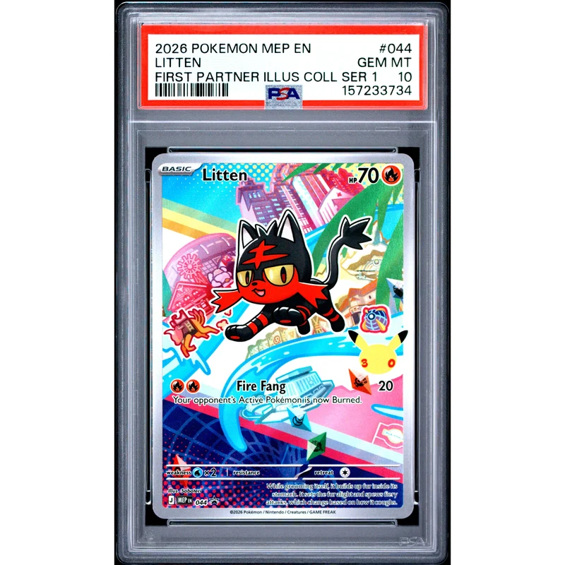 Pokémon TCG: Litten #044 PSA 10