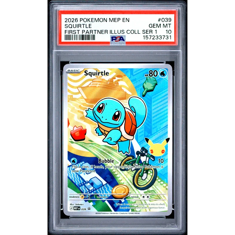 Pokémon TCG: Squirtle #039 PSA 10