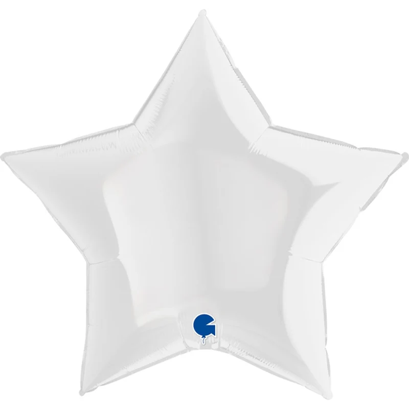 Folieballong, stjärna vit 91 cm