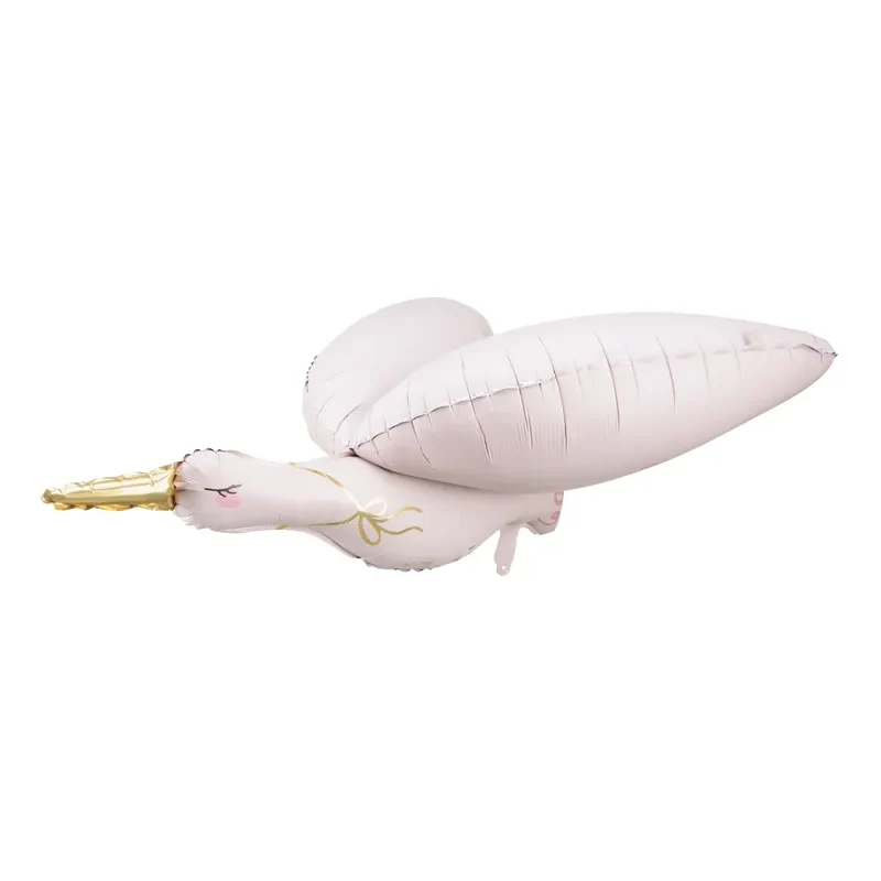 Folieballong, stork ljusrosa 103x60 cm