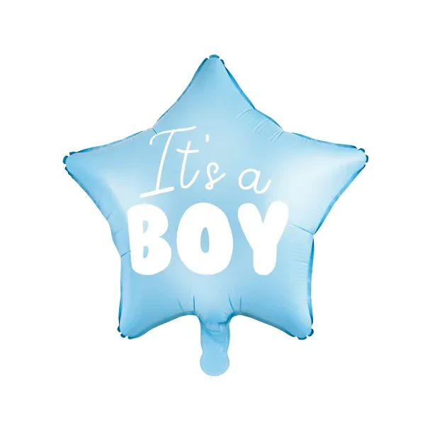 Folieballong, hjärta its a boy 45 cm