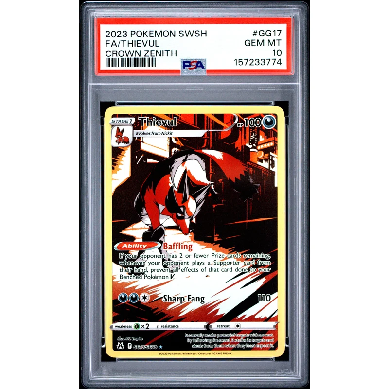 Pokémon TCG: Thievul #GG17 PSA 10