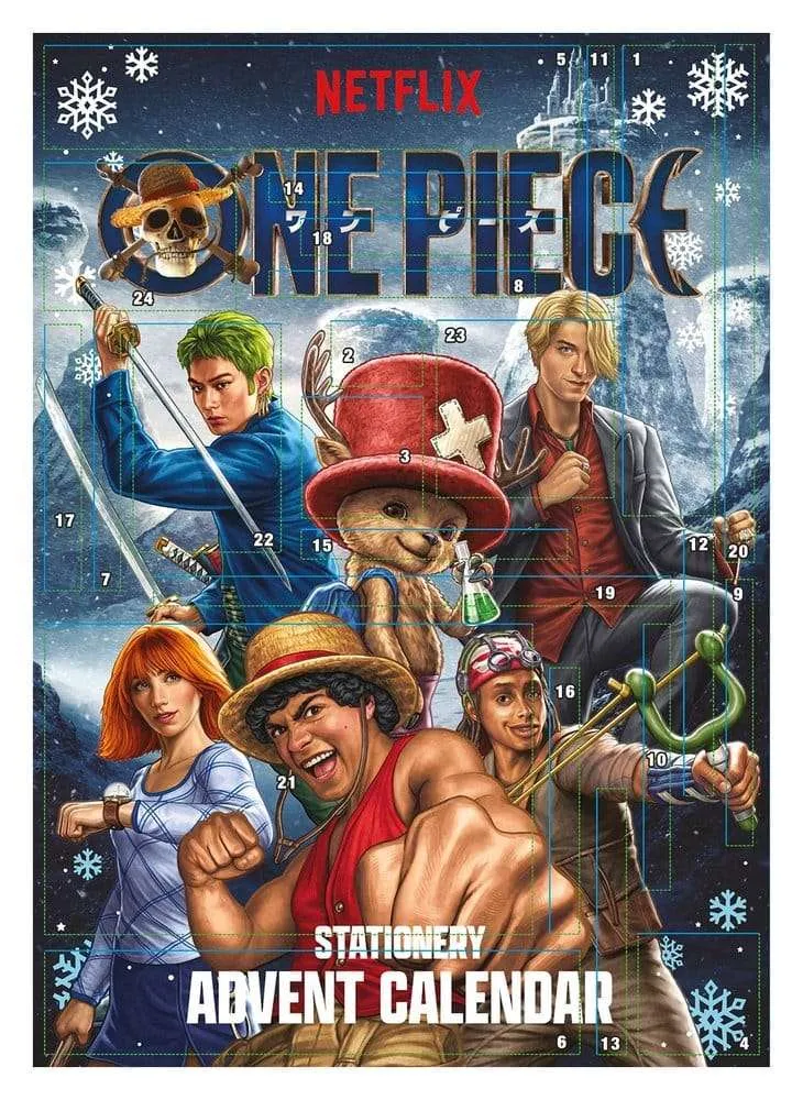 One Piece adventskalender 2027 display med 8 st