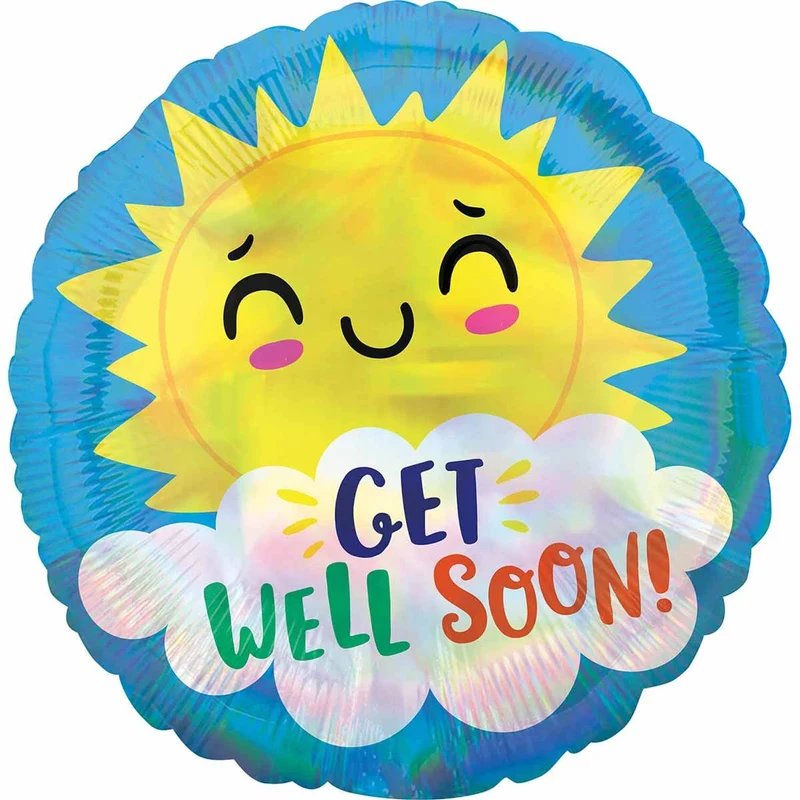 Folieballong, get well soon suncloud 45 cm