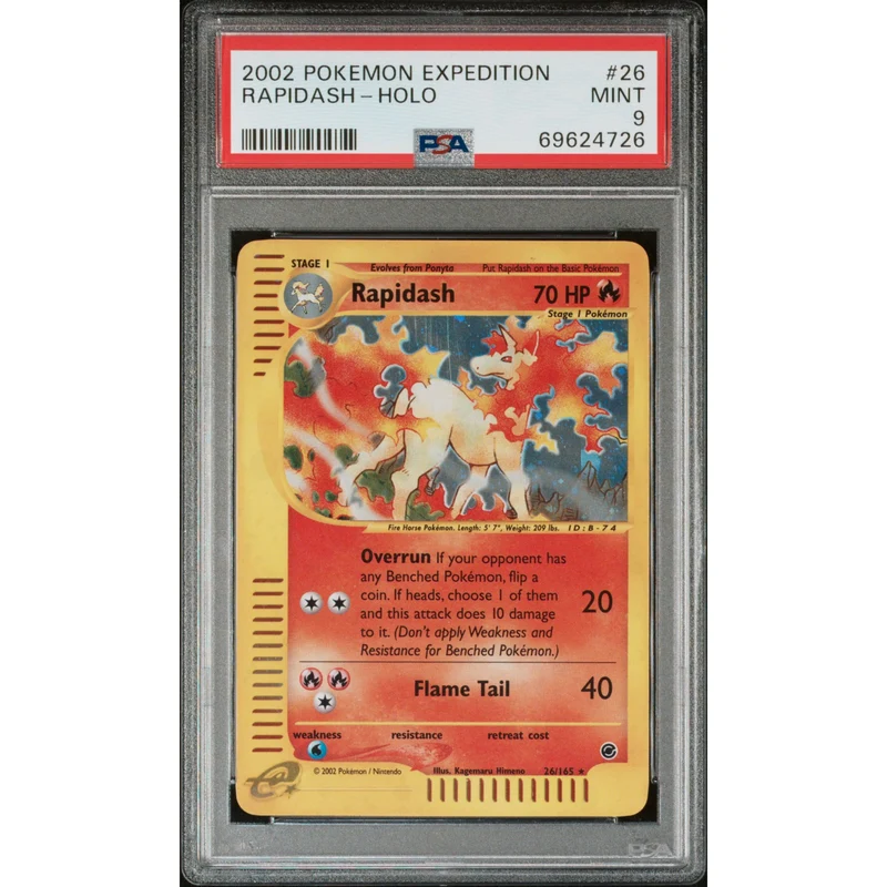 Pokémon TCG: Rapidash #26 PSA 9 Holo - Expedition