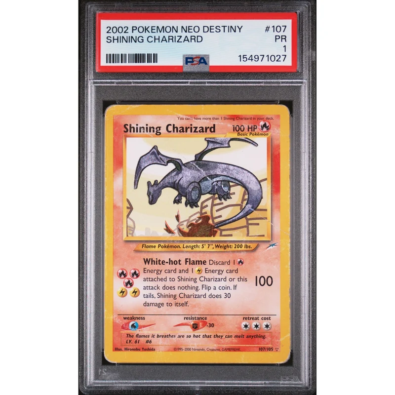 Pokémon TCG: Shining Charizard #107 PSA 1 - Neo Destiny