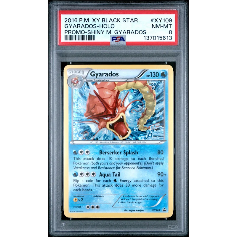 Pokémon TCG: Gyarados XY109 PSA 8 Holo - Black Star Promo