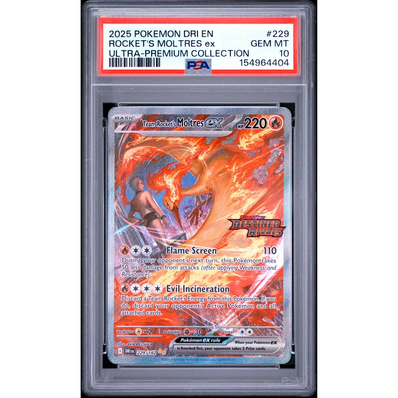 Pokémon TCG: Rocket's Moltres Ex #229 PSA 10