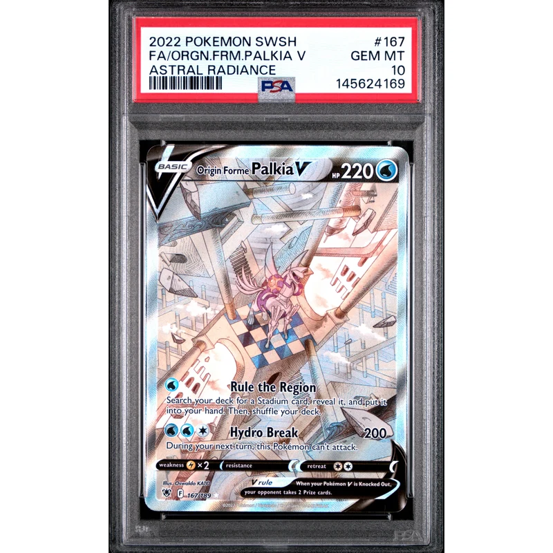 Pokémon TCG: Origin Forme Palkia V #167 PSA 10 - Astral Radiance