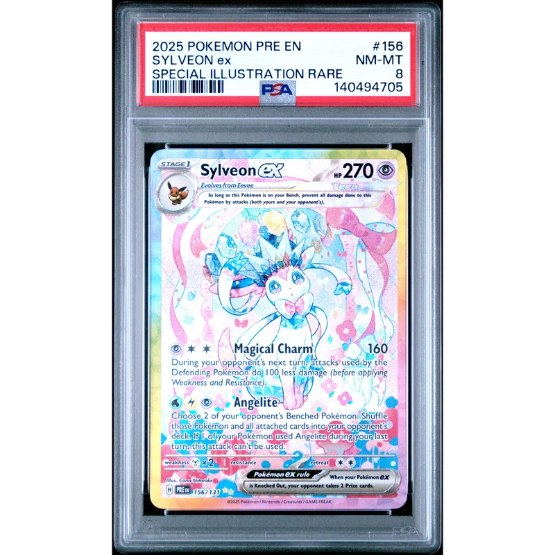 Pokémon TCG: Sylveon Ex #156 PSA 8 - Prismatic Evolutions