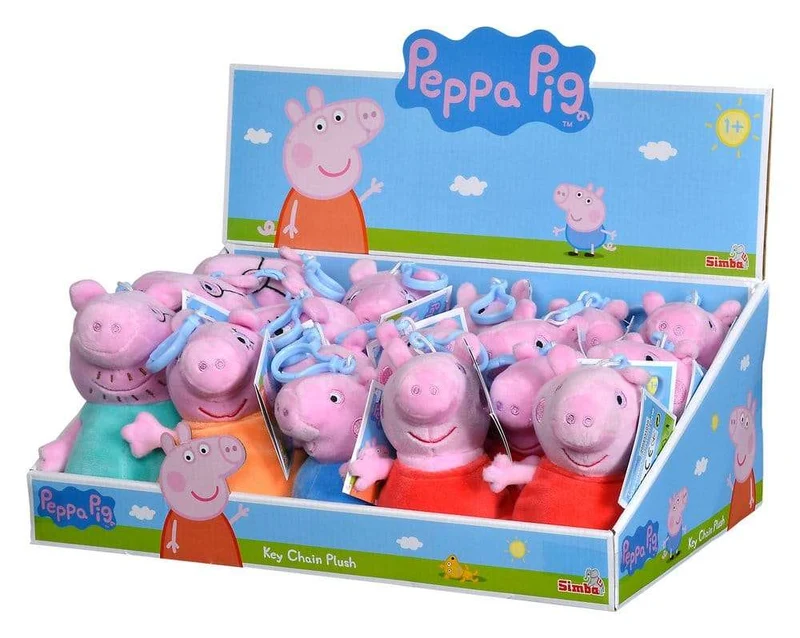 Peppa Pig Display med nyckelringar (18 st)