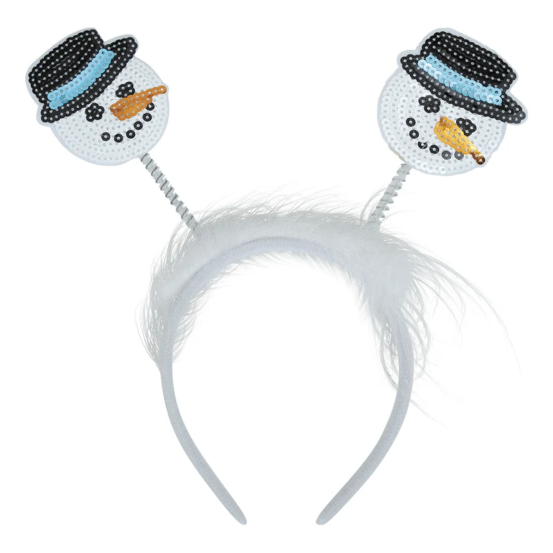 Juldiadem, snögubbe med paljetter
