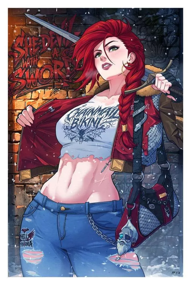 Dynamite Entertainment Red Sonja Fine Art Print av Jhony Caballero 61 x 41 cm – utan ram