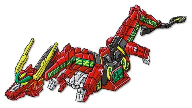 Mighty Morphin Power Rangers Thunderzord Actionfigur Röd Drake